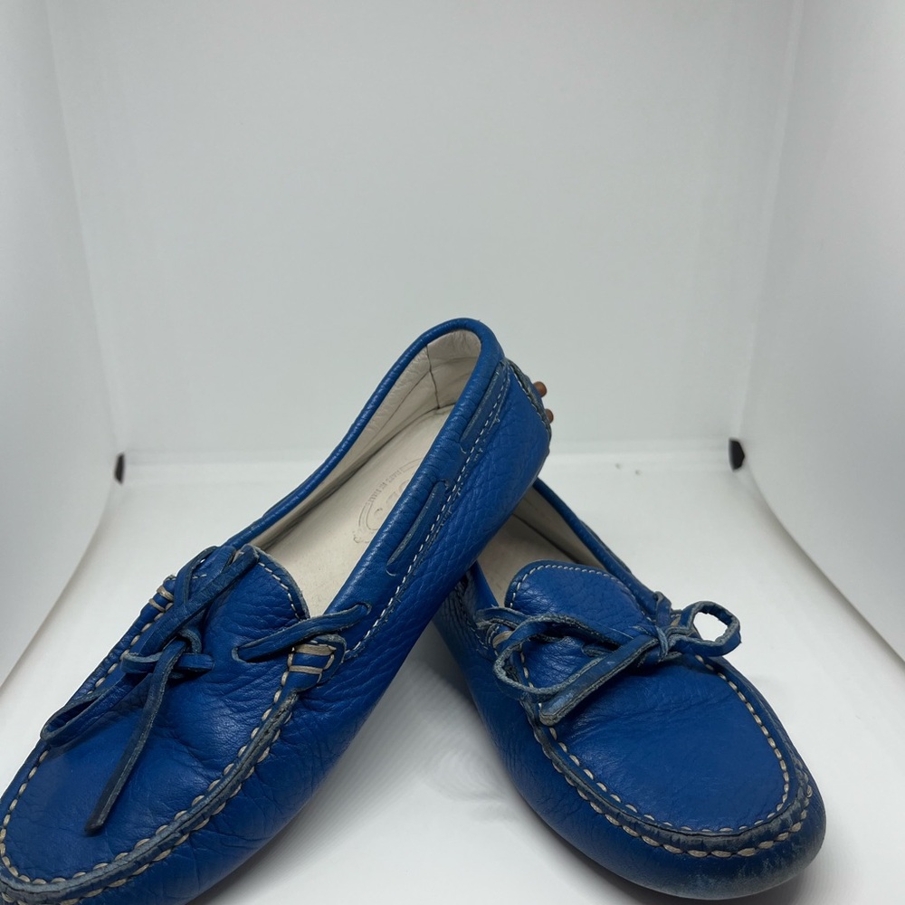 Tod's Vibrant Blue Leather Moccasins
